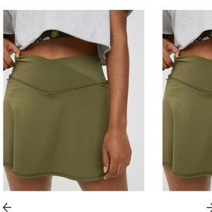 NEW aerie OFFLINE Real Me Crossover Tennis Skort Olive Green XL